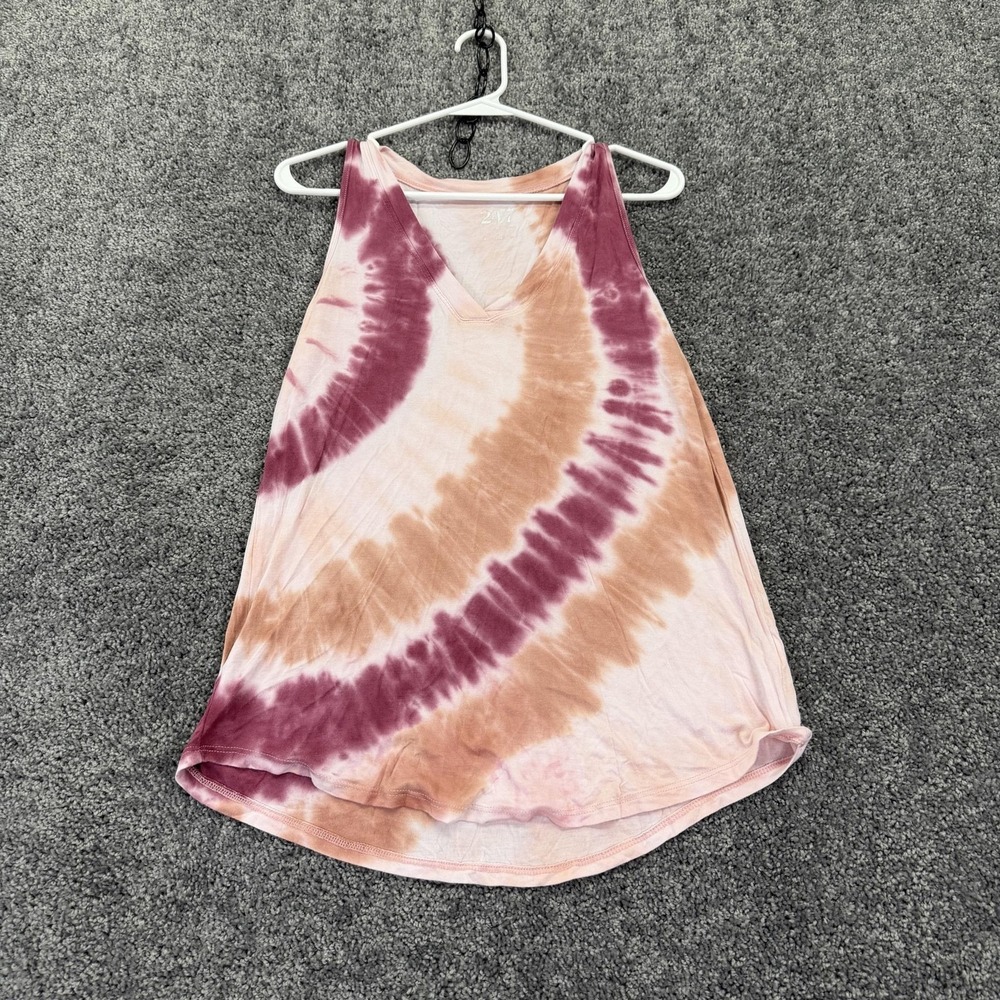 24/7 Maurice's Tank Top Womens Small Multicolor Tie Dye V Neck Tunic Casual